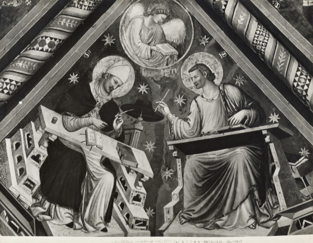 Croci, Felice — Pietro da Rimini - sec. XIV - Evangelisti e Dottori della Chiesa — particolare, san Girolamo e san Matteo